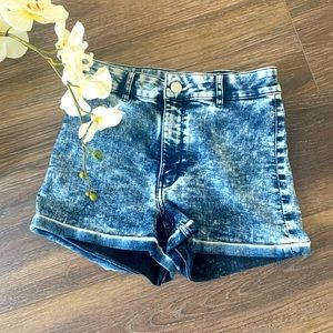 Summer sell - blue jean bleached style shorts